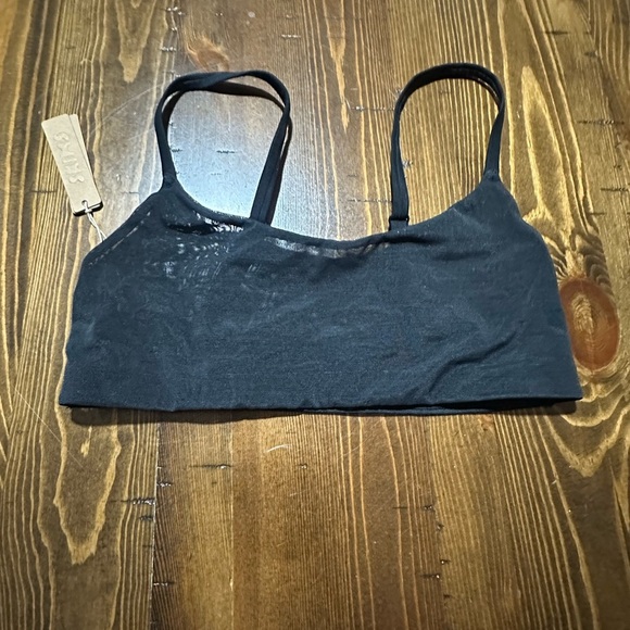 Skims Mesh Women's Black Bralette Size XS NWT - Picture 1 of 3